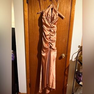 Jessica McClintock Copper Satin Dress